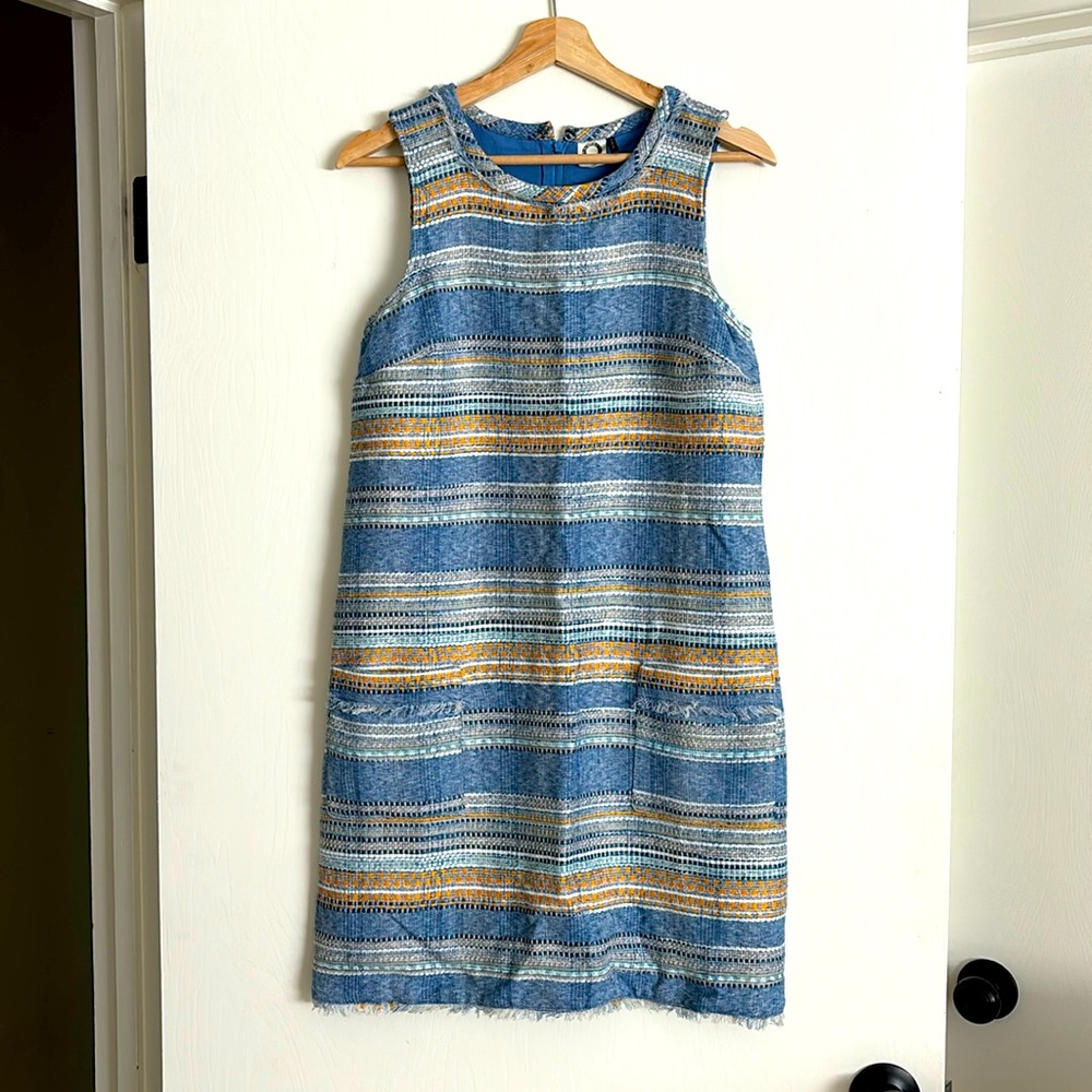Anthropologie Akemi Kin Blue Tweed Dress
